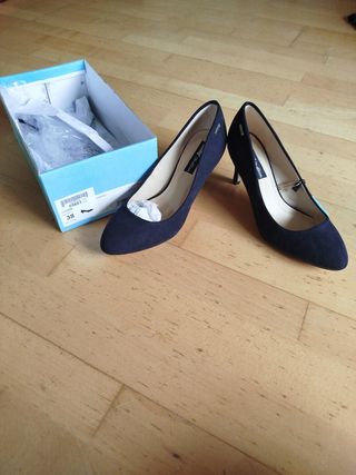 Zapatos de tacón nuevos negros mujer talla 38