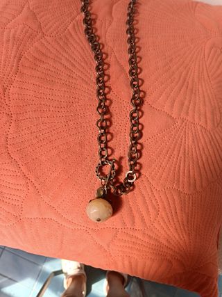 Collar cadena eslabones con colgante esfera