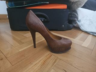 Zapato Adolfo Dominguez Marrón Tacón Plataforma