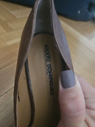 Zapato Adolfo Dominguez Marrón Tacón Plataforma