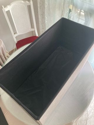 Caja baúl de almacenaje gris