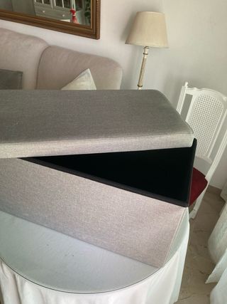 Caja baúl de almacenaje gris