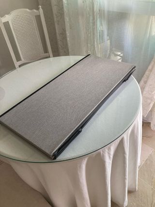 Caja baúl de almacenaje gris