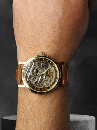Orologio Scheletrato Meccanico Uomo 40mm Inox