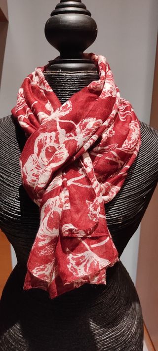 Pañuelo grande estampado floral 70x180 cm