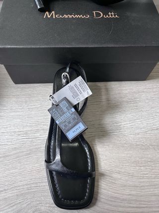 Sandalias Massimo Dutti Negras Talla 38