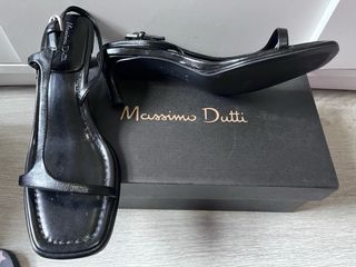 Sandalias Massimo Dutti Negras Talla 38