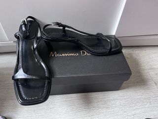 Sandalias Massimo Dutti Negras Talla 38