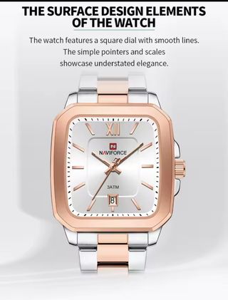 Reloj Naviforce Hombre Dorado y Plateado