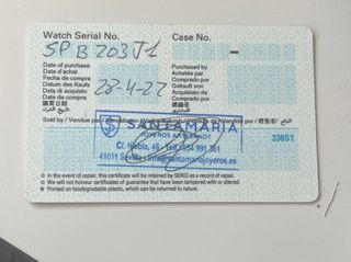 Seiko Presage SPB203J1 Negro