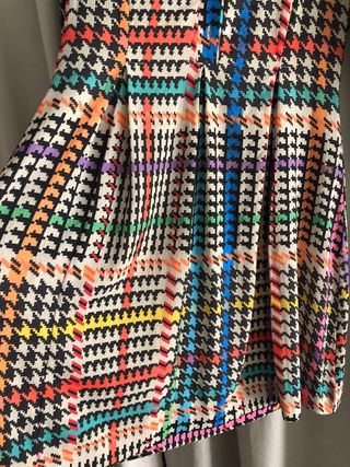 Vestido Parole cuadros multicolor talla L