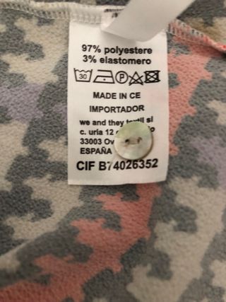 Vestido Parole cuadros multicolor talla L