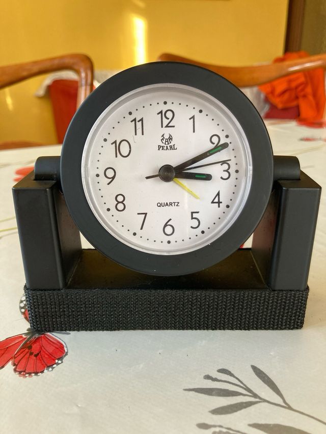 Orologio/sveglia analogico da tavolo Pearl