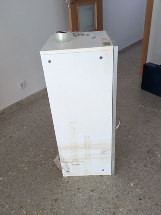 Armario auxiliar gris y blanco
