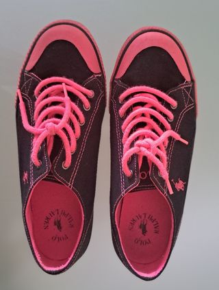 Zapatillas Polo Ralph Lauren Negras y Rosa fluor
