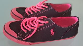 Zapatillas Polo Ralph Lauren Negras y Rosa fluor