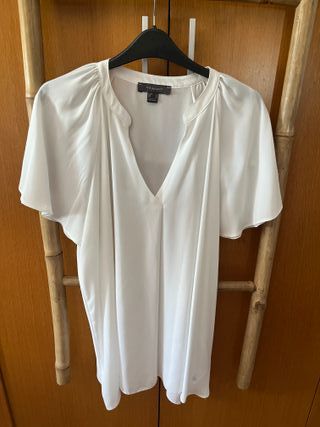 Blusa blanca manga corta Primark