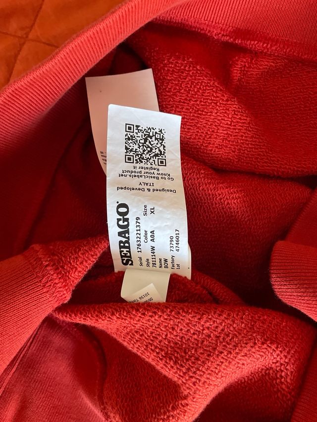 Felpa Sebago Uomo Rossa XL