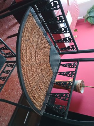 Rinconera Estantería Metálica Mimbre