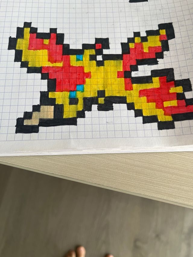 Pixel arts hechos a mano y  plastificados
