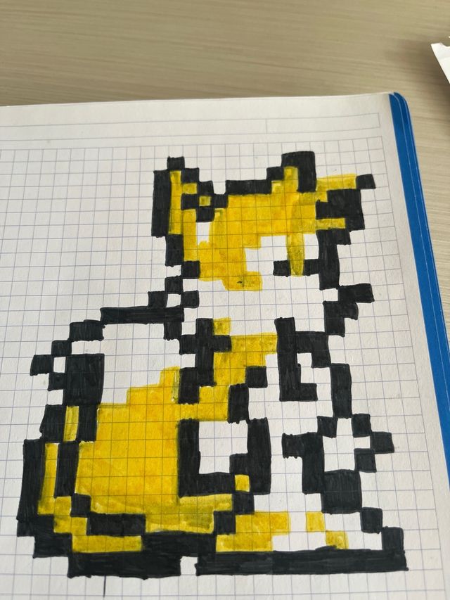 Pixel arts hechos a mano y  plastificados