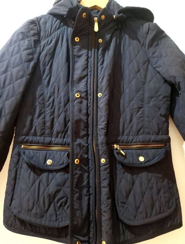 Chaqueta acolchada azul mujer