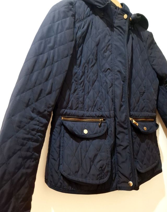 Chaqueta acolchada azul mujer