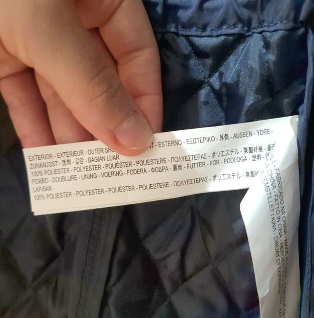 Chaqueta acolchada azul mujer