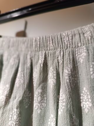 Falda larga verde cintura goma