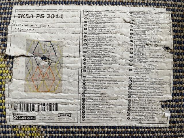 Alfombra IKEA PS 2014 geométrica 195x132cm