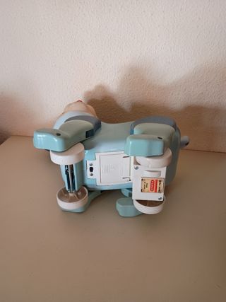 Juguete vintage perro Mid azul y gris  Midena 80'