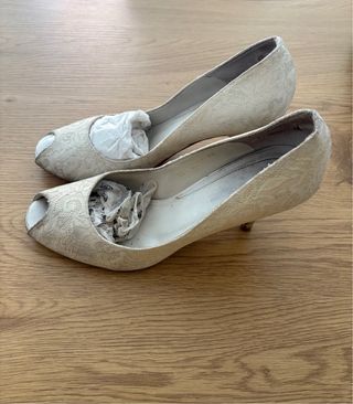 Tacones Gloria Ortiz Blancos Talla 38