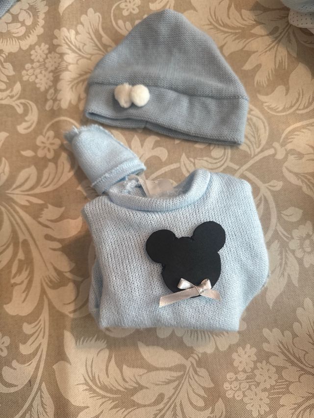 Conjunto Ropita Reborn Azul Mickey