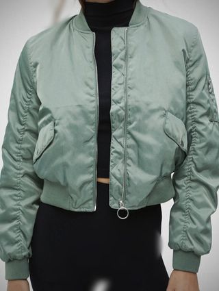 Chaqueta bomber verde