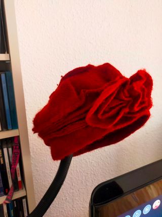 Gorrito/Boina de lana 100% rojo
