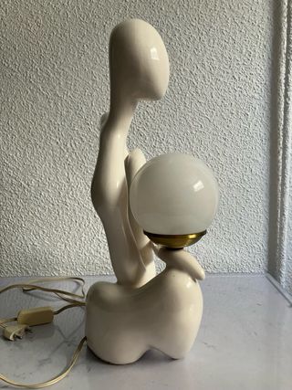Lámpara de porcelana figura abstracta