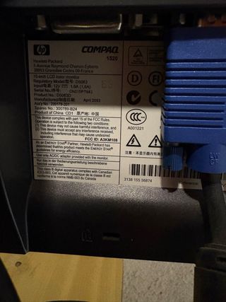 Monitor Compaq 1520 Plata