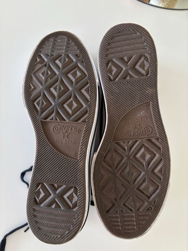 Converse All Star con  Plataforma Negras