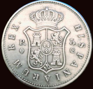 Moneda Antigua 5 pesetas carlista