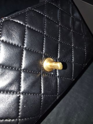 Borsa Chanel Pelle Nera Dettagli Oro