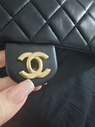 Borsa Chanel Pelle Nera Dettagli Oro