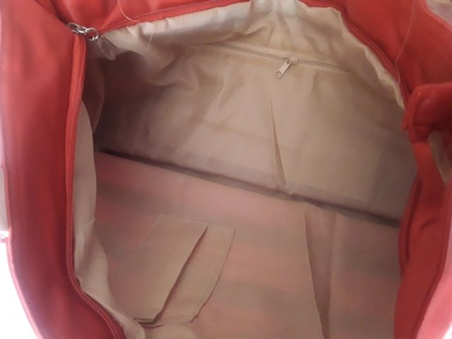 Bolso náutico,playero,rayas rojo y blanco