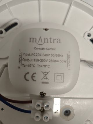 Aplique de techo redondo blanco