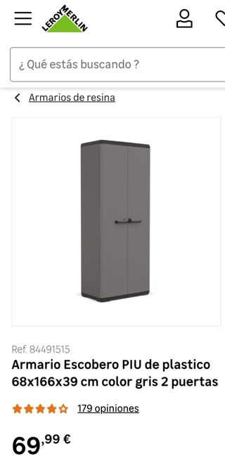 Estantería de plástico gris