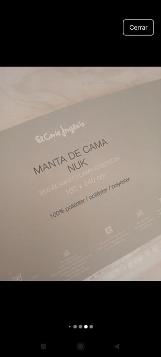 Manta de cama crema 160x240 cm El Corte Inglés