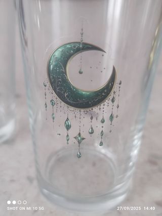 Set 4 Bicchieri con Luna e Stelle