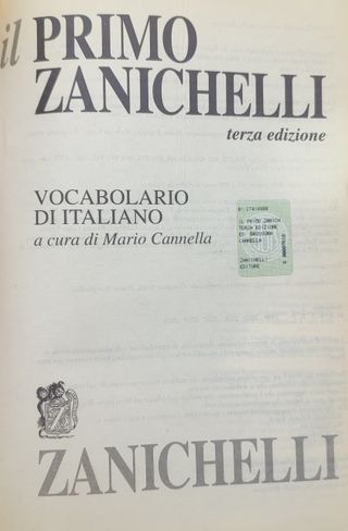 Vocabolario di italiano. A cura di Mario Cannella