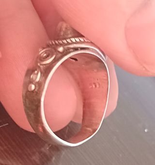 Anillo Plata Turquesa Tibetana.
