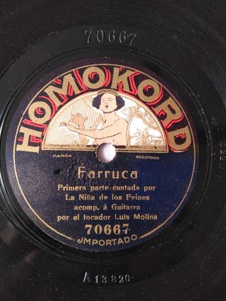 Disco de pizarra de flamenco 