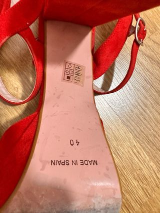 Sandalias Rojas Daniela Vega Talla 38